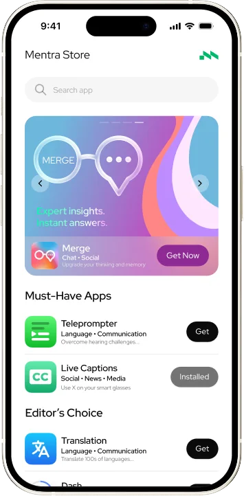 MentraOS App on iPhone